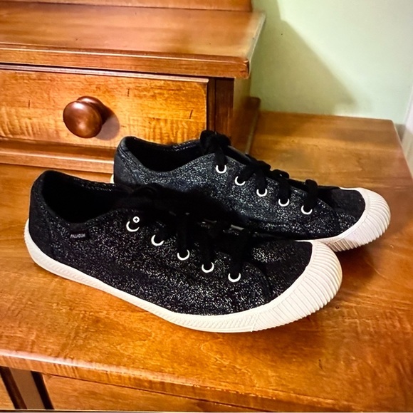 Palladium Shoes - Palladium Black and White Glitter Sneakers women’s size 9 shoes